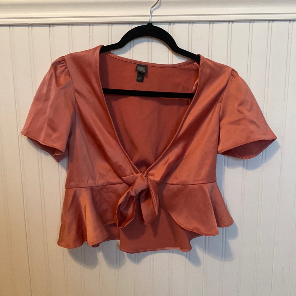 Wild Fable (target) blush tone tie top Size small